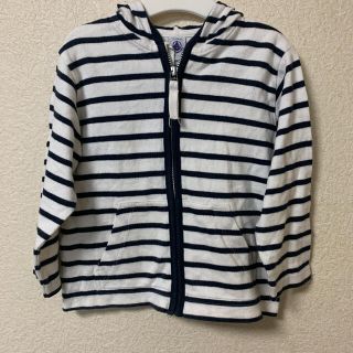 プチバトー(PETIT BATEAU)のプチバトー ボーダーパーカー(ジャケット/上着)