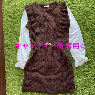 イング(INGNI)のニットワンピース(キャンディー様専用)(ひざ丈ワンピース)