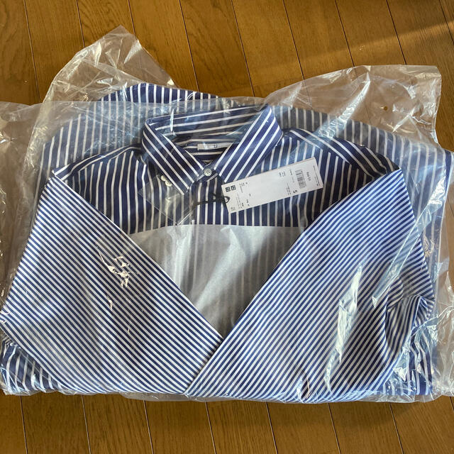 スーピマコットン オーバーサイズシャツ （長袖・ストライプ）Sサイズ ユニクロ