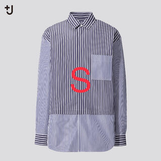 ユニクロ(UNIQLO)のスーピマコットン オーバーサイズシャツ （長袖・ストライプ）Sサイズ ユニクロ(シャツ)