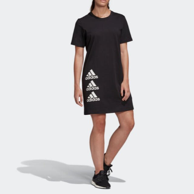 adidas(アディダス)のadidas アディダス　Tシャツワンピース レディースのワンピース(ミニワンピース)の商品写真