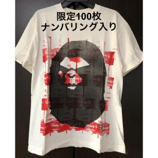 アベイシングエイプ(A BATHING APE)の初期A BATHING APE NIGO氏 手刷りTシャツ 100枚限定(Tシャツ/カットソー(半袖/袖なし))