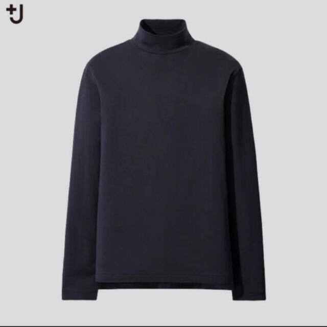 UNIQLO(ユニクロ)の＋J モックネックT ネイビー　Lサイズ メンズのトップス(Tシャツ/カットソー(七分/長袖))の商品写真