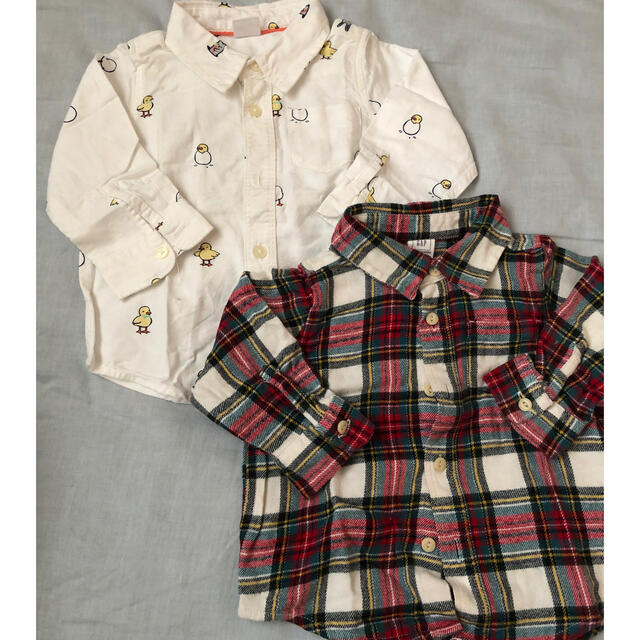 babyGAP(ベビーギャップ)の男の子 70〜80セット シャツ キッズ/ベビー/マタニティのベビー服(~85cm)(シャツ/カットソー)の商品写真