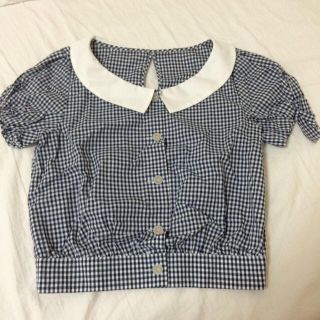 ジルバイジルスチュアート(JILL by JILLSTUART)のギンガムリボンブラウス♡(シャツ/ブラウス(半袖/袖なし))