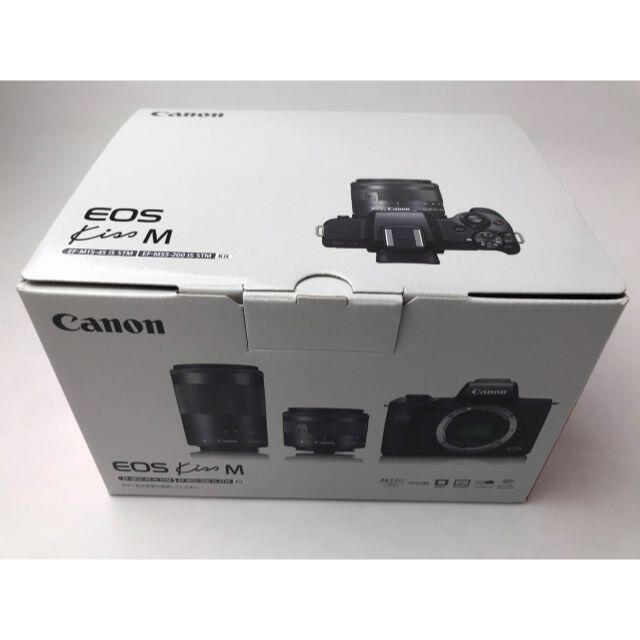 新品未使用❤Canon EOS Kiss M ❤ブラック レンズキット 保証書付