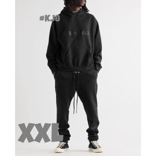 フィアオブゴッド(FEAR OF GOD)のエッセンシャルズ ブラック ロゴ パーカー XXL(パーカー)