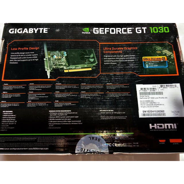 ☆未使用/送料込☆GIGABYTE ギガバイト グラフィックボード