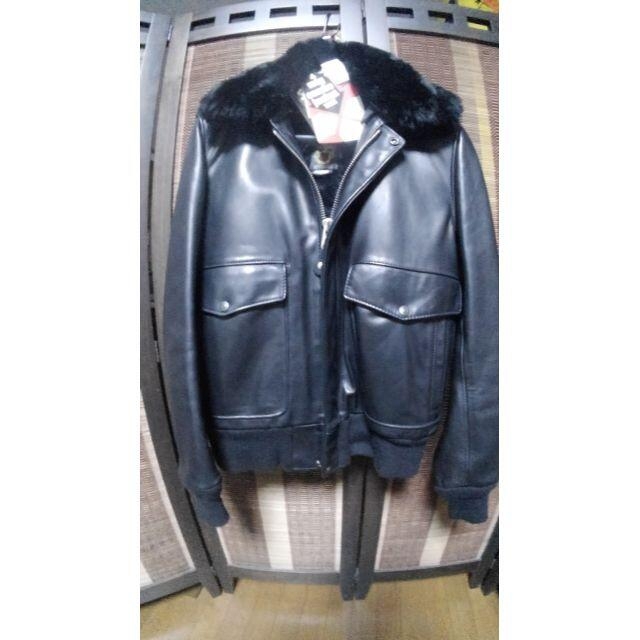 schott(ショット)のショツトBOMER174US　40サイズ　ブラック メンズのジャケット/アウター(レザージャケット)の商品写真