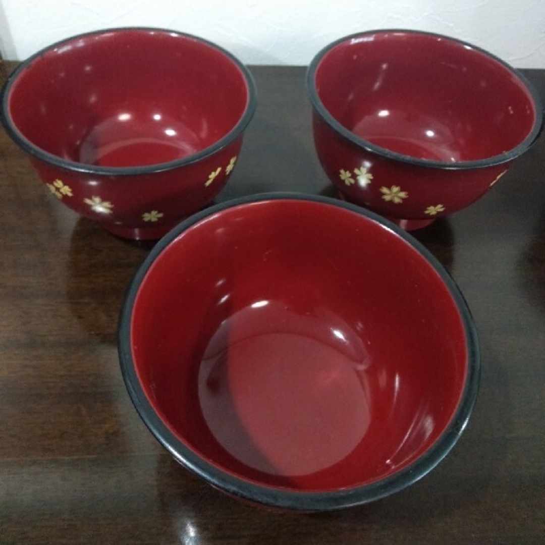 専門ショップ 本物 輪島塗 3客一セット 気品あるお椀 漆芸