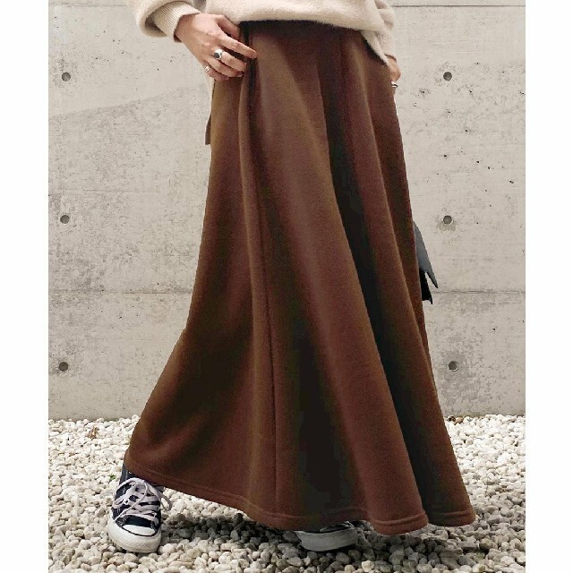 神戸レタス(コウベレタス)の裏起毛　マキシスカート レディースのスカート(ロングスカート)の商品写真