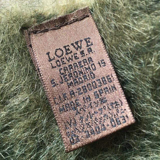 LOEWE(ロエベ)の専用　ロエベ LOEWE☆アナグラム マフラー　ストール　フリンジ　ロゴ　カーキ レディースのファッション小物(マフラー/ショール)の商品写真