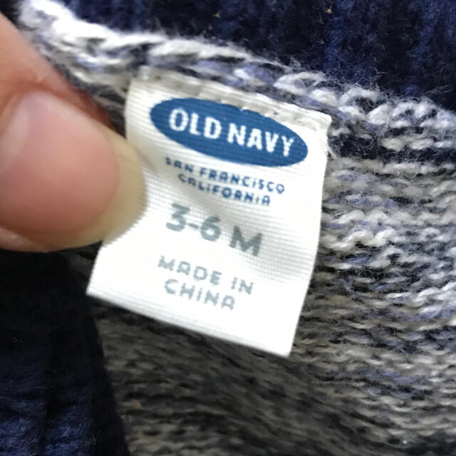 Old Navy(オールドネイビー)のOLD NAVY ベビー　カーディガン　size3-6M 紺 キッズ/ベビー/マタニティのベビー服(~85cm)(カーディガン/ボレロ)の商品写真