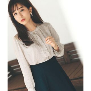 エニィスィス(anySiS)のany SiS (6500円)パウダリーサテン ボウブラウス(シャツ/ブラウス(長袖/七分))