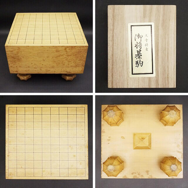 一刀作 天童将棋駒 将棋盤 天然木 木製 伝統工芸品 彫駒 古美術品の
