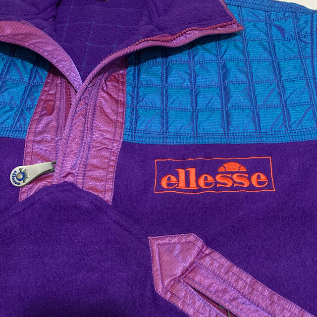 ellesse フリースジャケット　エレッセ　ヴィンテージ　ハーフジップ　美品 3