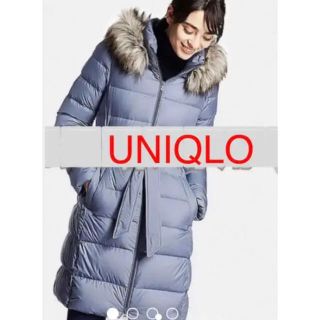 ユニクロ(UNIQLO)のUNIQLOライトウェイトフーデットコート　ウルトラライトダウン　gu zara(ダウンコート)