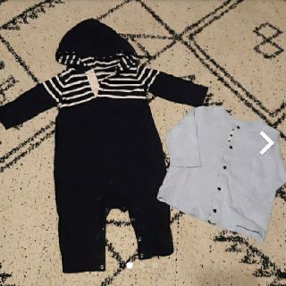 babyGAP　ロンパース&カーディガン　2枚セット　70サイズ(ロンパース)