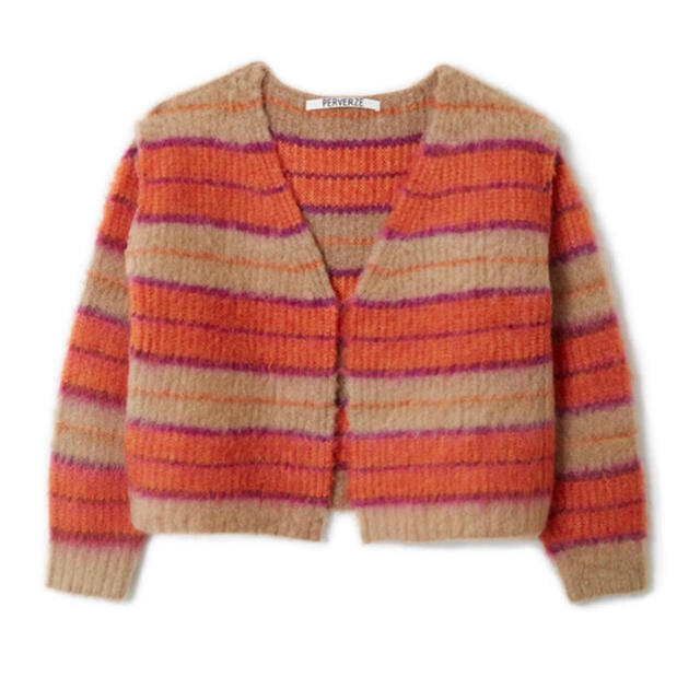 パーバーズ Stripe Mohair Wide Cardigan