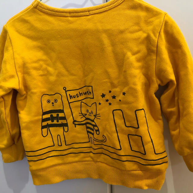 HusHush(ハッシュアッシュ)のHusHusHトレーナー100センチ キッズ/ベビー/マタニティのキッズ服女の子用(90cm~)(Tシャツ/カットソー)の商品写真