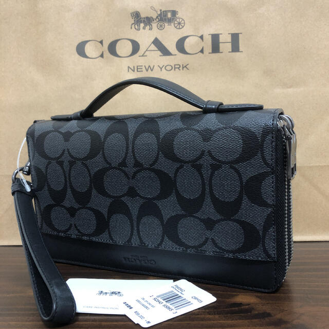 COACH(コーチ)の【COACH☆新品】大人気！77%OFF！ダブルジップ　トラベル　シグネチャー メンズのファッション小物(長財布)の商品写真