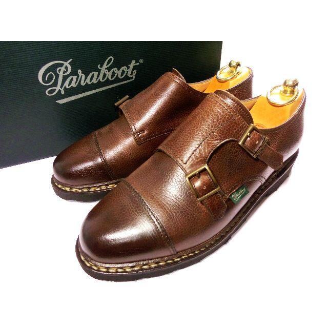 ♂【良品】PARABOOT パラブーツ ウイリアム ダブルモンク 6 25cm