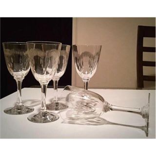 バカラ(Baccarat)の☆希少/廃番☆  オールドバカラ モリエール H13.4㎝ 白ワイングラス 5脚(グラス/カップ)