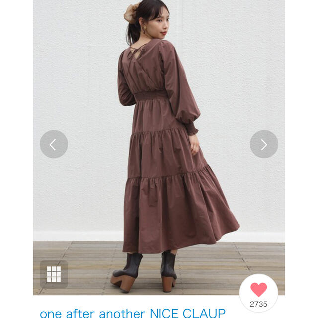 one after another NICE CLAUP(ワンアフターアナザーナイスクラップ)のNICECLAUP ティアードロングワンピース  レディースのワンピース(ロングワンピース/マキシワンピース)の商品写真