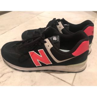 ニューバランス(New Balance)のニューバランス 574 ML574SMP スエードサイズ27.5ピンクxブラック(スニーカー)