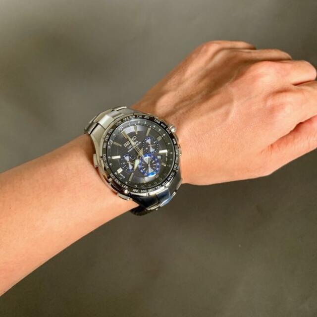 【極美品】セイコー 電波ソーラー クロノグラフ SEIKO メンズ腕時計