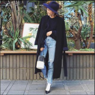 セリーヌ(celine)のceline フィービー 希少 16AW ウールガウンコート(ガウンコート)