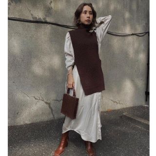 アメリヴィンテージ(Ameri VINTAGE)のAmeri VEST LAYERED SHIRT DRESS(ロングワンピース/マキシワンピース)