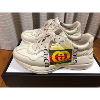 グッチ(Gucci)のGUCCI グッチ ロゴ レザー スニーカー(スニーカー)