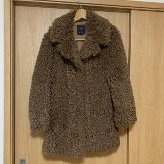 ザラ(ZARA)の美品 ZARA エコファーコート ザラ ブラウン S(毛皮/ファーコート)