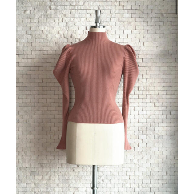her lip to♡Volume sleeve Rib Knit Top 2