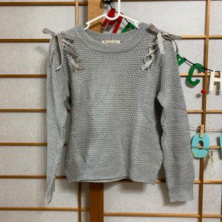 マジェスティックレゴン(MAJESTIC LEGON)のリボンニット レースアップニット マジェスティックレゴン(ニット/セーター)