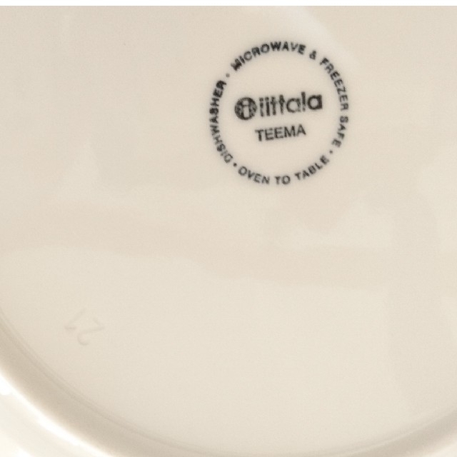 iittala(イッタラ)のイッタラ ティーマ 21cm プレート ホワイト 4枚セット インテリア/住まい/日用品のキッチン/食器(食器)の商品写真