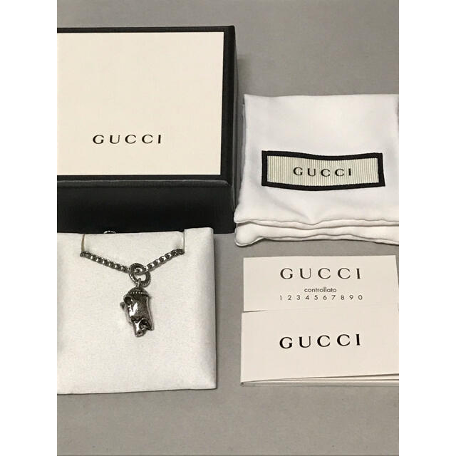 Gucci(グッチ)のGUCCI アンガーフォレスト　ウルフヘッド　シルバー　ネックレス　極美品　19 メンズのアクセサリー(ネックレス)の商品写真