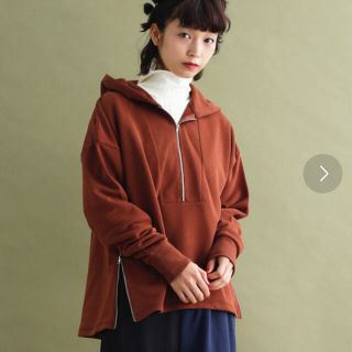 メルロー(merlot)のメルロー merlot パーカー フーディ brown ブラウン　ジップ(パーカー)