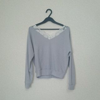 アーベーセーアンフェイス(abc une face)の胸元レースtops♡♡♡(カットソー(長袖/七分))