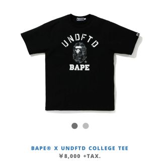 アベイシングエイプ(A BATHING APE)のBAPE×UNDFTD COLLEGE tee 黒M(Tシャツ/カットソー(半袖/袖なし))