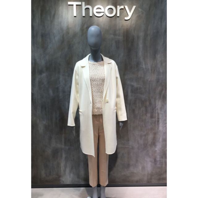 新着 theory セオリー ダブルフェイス ショートラップコート