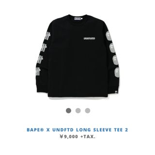 アベイシングエイプ(A BATHING APE)のBAPE×UNDFTD LONG SLEEVE tee 2 黒L(Tシャツ/カットソー(七分/長袖))