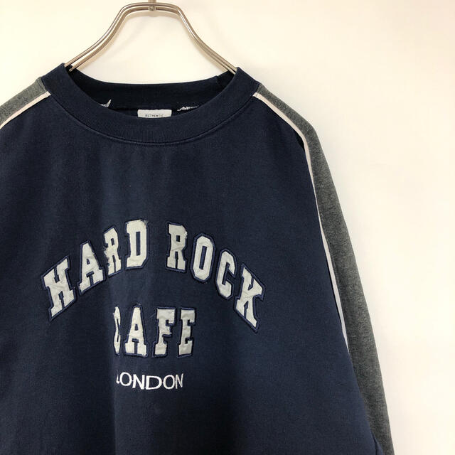 90s Hard Rock CAFE LONDON スウェット 刺繍ロゴ - スウェット