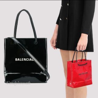 バレンシアガ(Balenciaga)のバレンシアガ　ショッピングトートバック　xxs エナメル　パテントレザー(トートバッグ)