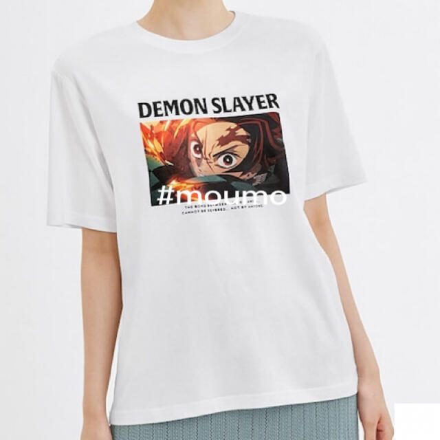 GU(ジーユー)の⚫️値下不可⚫️ GU×Demon Slayer レディース Tシャツ ホワイト レディースのトップス(Tシャツ(半袖/袖なし))の商品写真