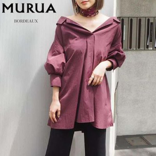 MURUA(ムルーア)のムルーア　murua ボリュームシャツチュニック レディースのトップス(シャツ/ブラウス(長袖/七分))の商品写真