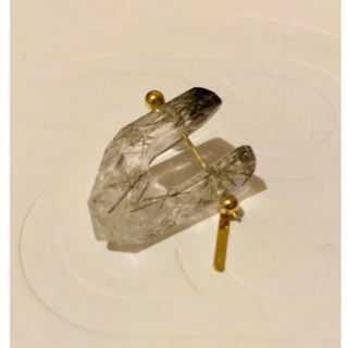 アッシュペーフランス(H.P.FRANCE)のmonaka jewelry ロックピアス　ブラックルチル(ピアス)
