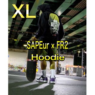 SAPEur × FR2 サプール コラボ パーカー ブラック XL(パーカー)