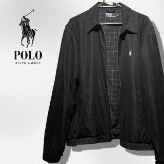 ポロラルフローレン(POLO RALPH LAUREN)の【90s 古着】ポロ ラルフローレン スイングトップ ブラック XL(ブルゾン)